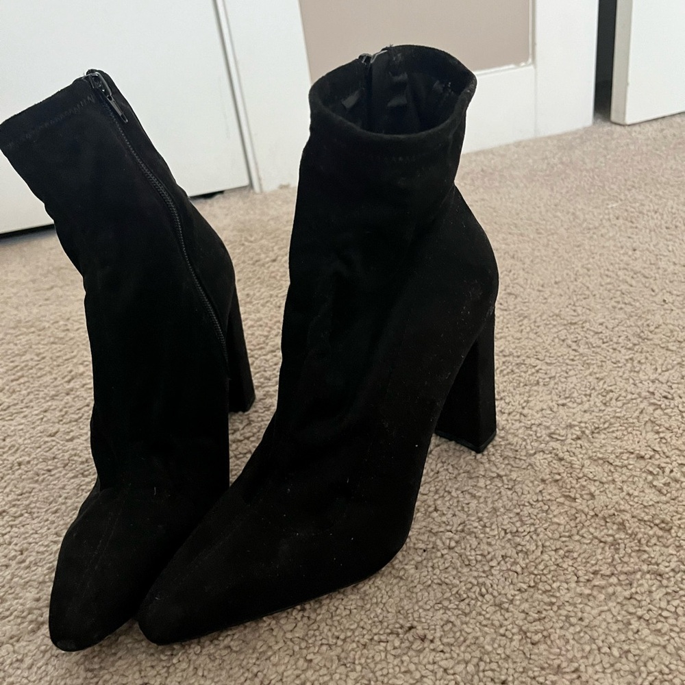 Black Ankle Booties - Size 9 - Excellent Condition